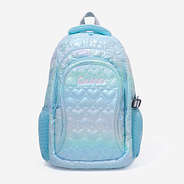 monogrammed backpack in blue quilted hearts light monogram