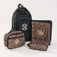 cheetah school bags collection with black backpack