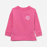 Monogrammed Kids Crewneck Sweatshirt in Hot Pink