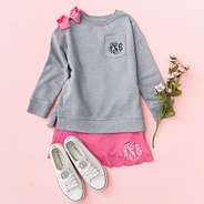 kids personalized crewneck gray sweatshirt ootd