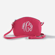 Monogrammed Youth Crossbody Purse in Hot Pink
