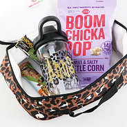 kids cheetah water bottle in lunch box