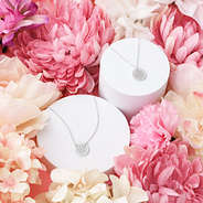 silver kids disc necklace with delicate disc necklace