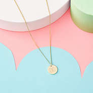 gold kids disc necklace color studio