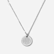 Monogrammed Kids Disc Necklace in Silver 2024