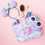 mermaid magic kids essentials pouch flatlay