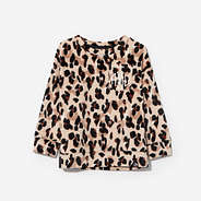 Monogrammed Kids Softspun Sweatshirt in Classic Cheetah