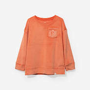 monogrammed kids softspun sweatshirt in pumpkin