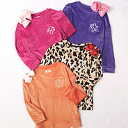 monogrammed purple berry classic cheetah and orange