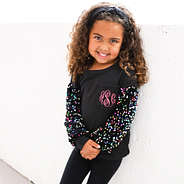 kids sequin sweatshirt on aubri