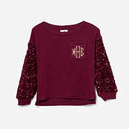 Monogrammed Kids Sequin Sweatshirt