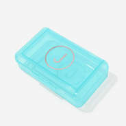 monogrammed pencil box in blue
