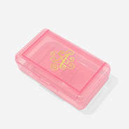 monogrammed pencil box in pink