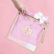 kids clear extra clothes bag in hand