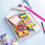 kids extra clothes bag with school supplies