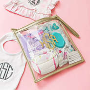 kids clear extra clothes bag with girl accessories