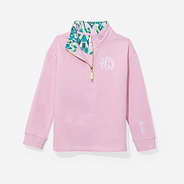 monogrammed kids faith pullover in bermuda ikat
