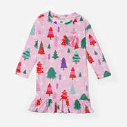 monogrammed girls nightgown in pink wonderland