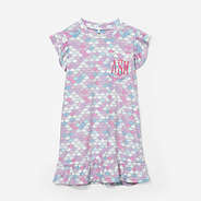 monogrammed girls nightgown in mermaid