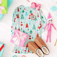 mint wonderland monogrammed girls nightgown with moccasins
