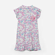 monogrammed girls nightgown in mermaid