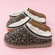 leopard print and hickory kids moccasins