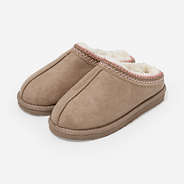 kids moccasins in tan pink