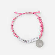 Monogrammed Girls Friendship Bracelet in Pink