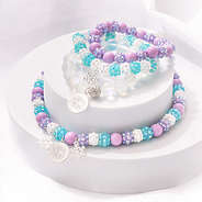 monogrammed girls snowflake bracelets and necklace