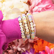 girls you are loved bracelets on arm