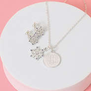 clip on earrings and snowflake monogrammed earrings