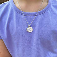 snowflake girls monogrammed necklace