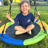 navy short sleeve shirt on swing