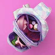mermaid magic kids sling backpack inside shot