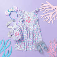 mermaid magic kids sling backpack with dress