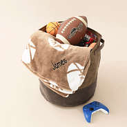 football kids plush blanket with toys