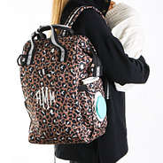 cheetah diaper backpack bag on shoulder