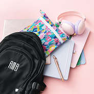 kids watercolor cheetah rain poncho in pouch