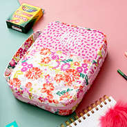 pink bible carrier on side