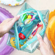 Monogrammed Kids Clear Glitter Bag