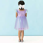 back of girls monogrammed twirl dress