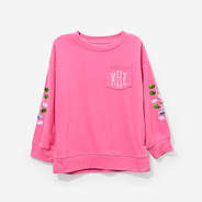 monogrammed christmas sweatshirt in hotpink