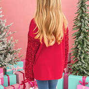 red christmas sweatshirt back view