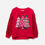 Kids Christmas Sweatshirt in Red