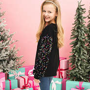 black nutcracker sweatshirt side view