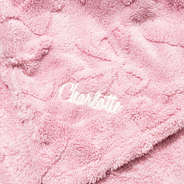 pink bow blanket up close