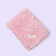 Monogrammed Kids Bow Blanket in Pink Bows