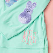 close up monogrammed kids easter sweatshirt