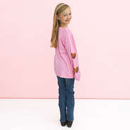 back of girl wearing kids sequin hearts sweatshirt