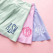 girls twirl skort - up close
